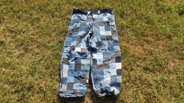 Square Denim Patch Jeans