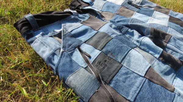 Square Denim Patch Jeans - Image 4